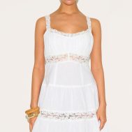 001900e602d85047bd0c8dc0a3ca24e239822afa_CNM4417_1_petite_white_tiered_mini_dress_with_lace_details