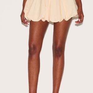 Cream Puffball Skirt