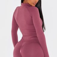 0089ec1d7a61962a861dfca0af8bc3e958688357_CNM0063_2_shape_burgundy_seamless_active_zip_through_jacket