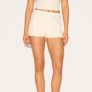 016763769acde1239c3434980a0c5c0711f61f04_CNM6178_2_butter_yellow_textured_micro_hot_pants