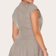 0184555f8e11b904e215d9d66c8d6a66460efb30_CNM0922_2_plus_clay_woven_capped_sleeve_asymmetric_layered_shift_dress