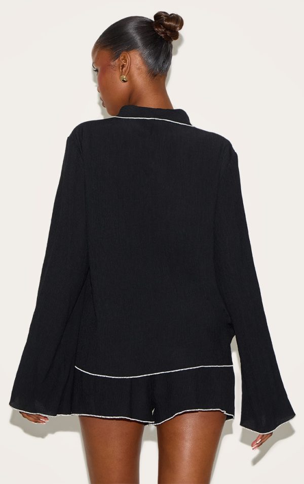 0184d552828786c23d7a670dfd349dc2923f2f86_CNM5354_2_black_textured_contrast_trim_oversized_shirt