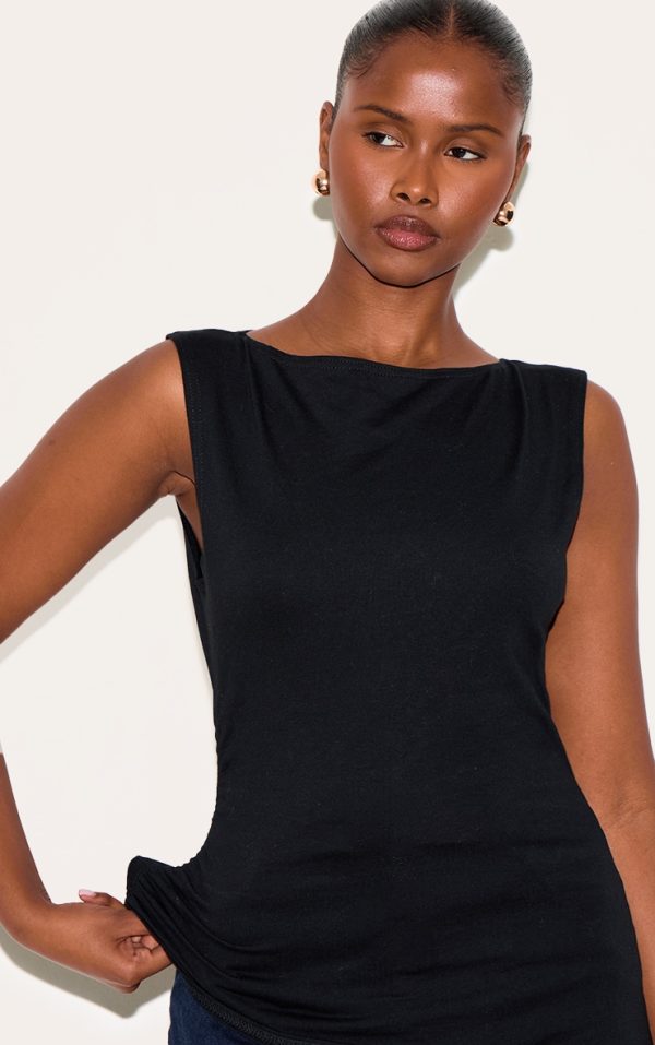 03397878ab2d5f76ee3897d0b72cac7a4677c50c_CNM1358_4_black_cotton_straight_neck_long_top