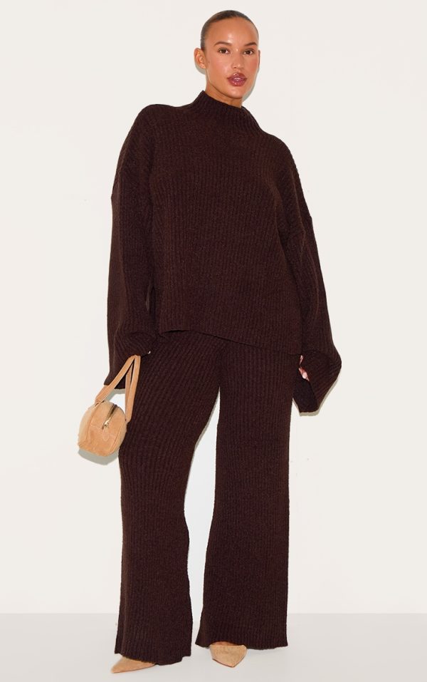 0357fbc32e90e9b79cbfac49f9c9af10c20fe5ae_CNM3928_1_plus_chocolate_rib_boucle_knit_wide_leg_trousers