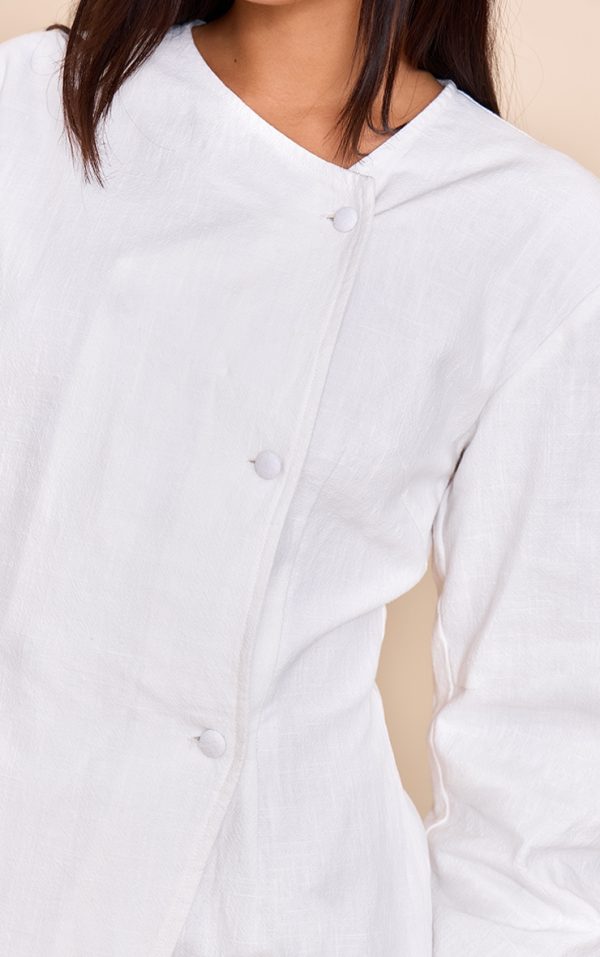 03d292306141afd71542d4b9f35a1d888ee3f220_CNM6388_3_white_premium_linen_cinched_waist_cocoon_sleeve_mini_dress