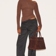 043611b76d78396cad3fa5c5a5cbd93486386136_CNM1440_3_chocolate_soft_touch_rib_asymmetric_long_sleeve_top