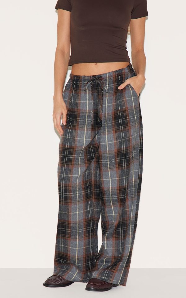 0503b077bcccd2bdee0d178fef08bffc642ea3e6_CNL9077_2_dark_brown_check_print_drawstring_waist_slouchy_trousers