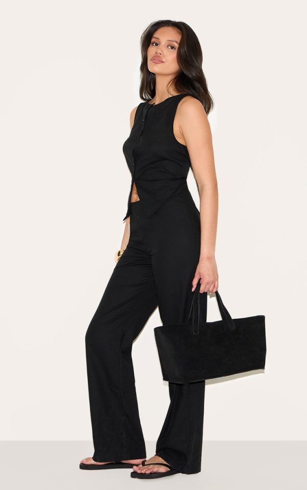 05461b6ee287c9f31ad39e1fd71f7f47053434bf_CNM3525_3_black_linen_blend_waistcoat_detail_straight_leg_jumpsuit