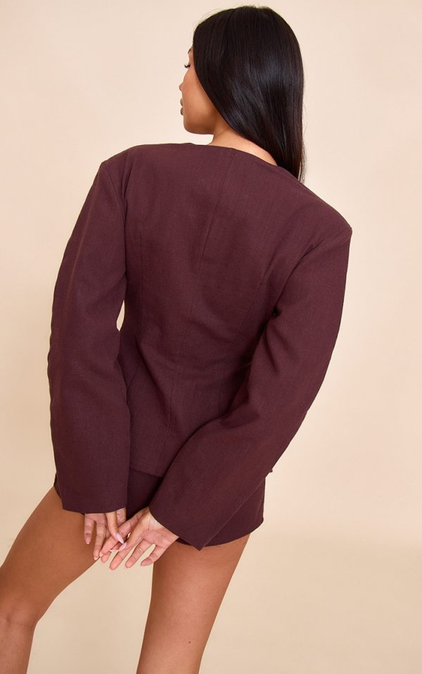 068b584aecb33b3a19a3e7c7fc9642702408c4d1_CNM6064_2_deep_chocolate_premium_linen_tailored_cocoon_sleeve_cinched_blazer