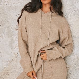 Petite Pebble Knitted Hoodie