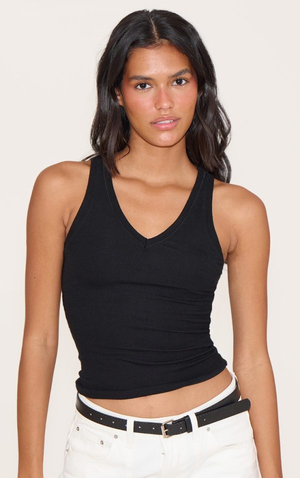 06e6c3cc7fc168b5e62d9f85278e2970f00ddfec_CNM9831_1_black_soft_rib_v_neck_vest_top