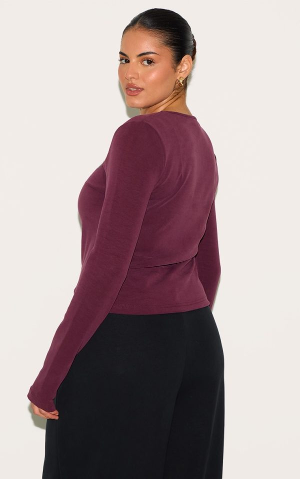 076570ec981cae1dce4e846031fadfcbe4c02c61_CNM4452_2_plus_burgundy_modal_button_detail_long_sleeve_top