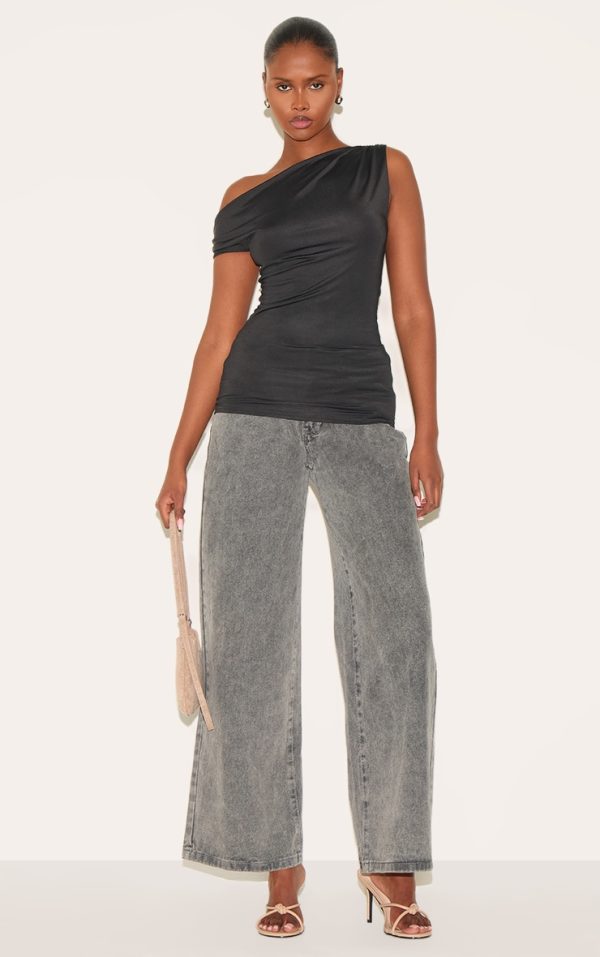 077e442624b4fce12db91ba2794dd1c750402d8d_CNK9494_3_black_slinky_asymmetric_ruched_detail_long_top