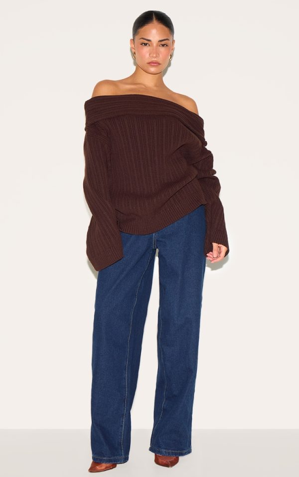 07b02c2cdfefe301b2925a5a9625d936b70492b4_CNM5513_3_petite_chocolate_knit_off_the_shoulder_jumper