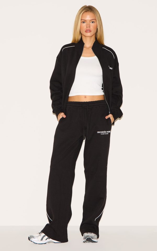07b6f972396a49217d59480d1476c25118524cc1_CNM0203_3_black_premium_piping_detail_high_neck_zip_through_sweatshirt