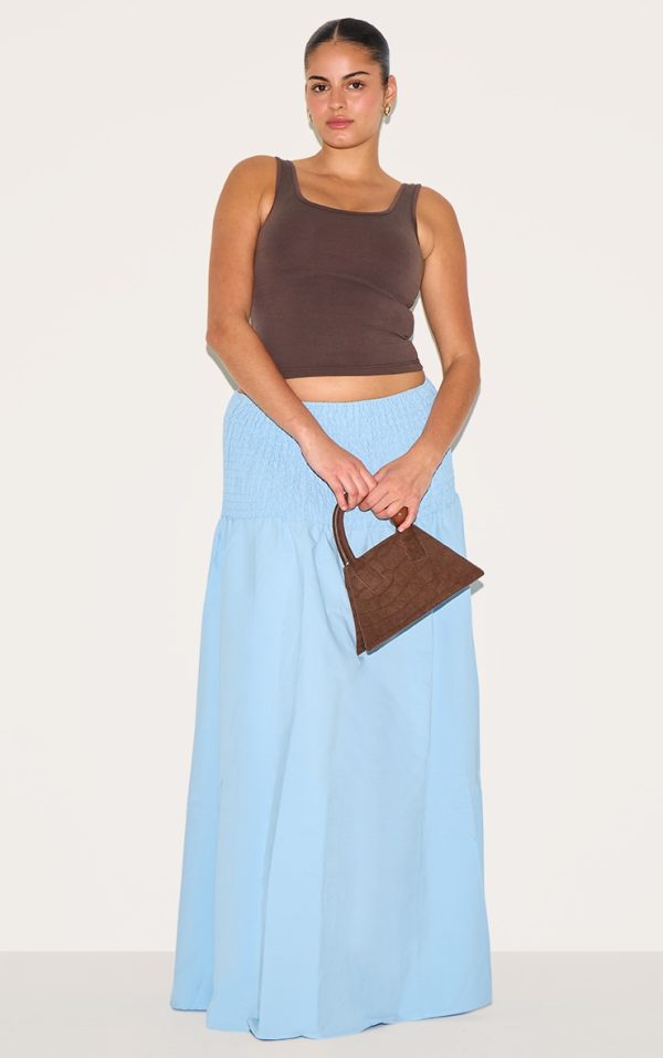 08baf6d7d6459ef8cf16dc8883729c325cc9aa16_CNM1638_1_plus_baby_blue_shirred_waist_cotton_poplin_maxi_skirt
