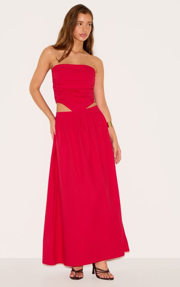 08e362b3acdc786faf1bc5d6993b09e111d3912a_CNM7098_3_tomato_red_cotton_poplin_ruched_front_bandeau_top