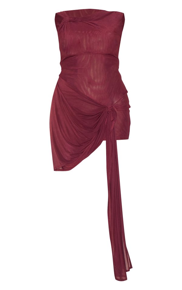 093136ac778db1b1d54f78877ff72d873646bfa9_CNM7821_5_plus_deep_red_double_layer_mesh_twist_detail_mini_dress