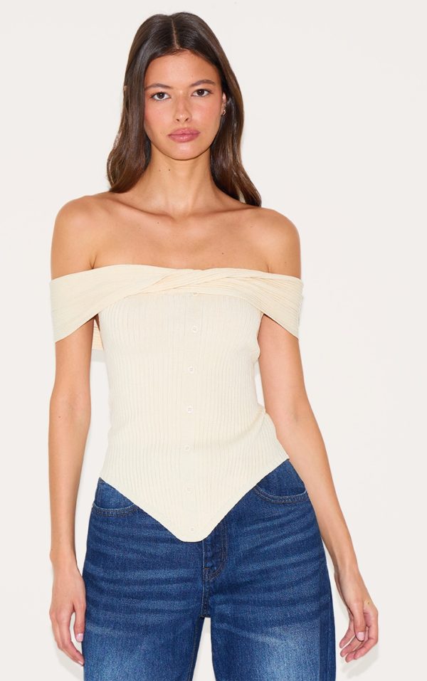 09382766d3e073e0c73c635f2c2891ba52f9eb0a_CNL6030_1_cream_rib_knit_twist_bardot_button_through_top
