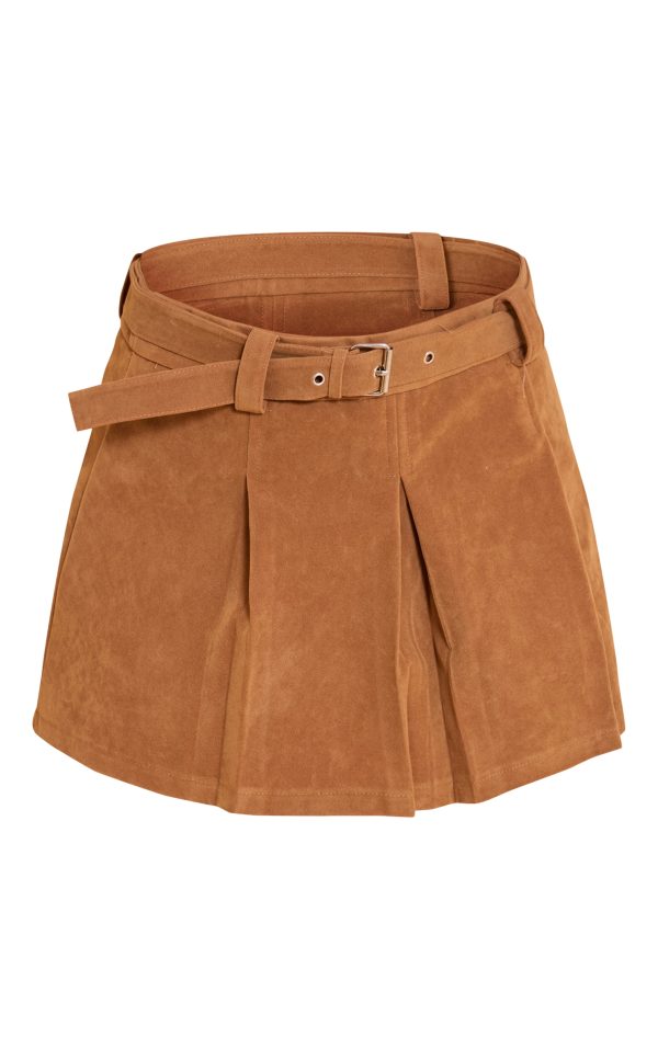 09c0e52e6cfde4c1d594cd57a2ae978319cb499a_CNM0628_6_camel_faux_suede_pleated_mini_skirt