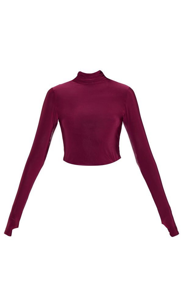 0a02c1d66f7f14525175fea4ca4539d8305ccf83_CNM1401_5_plum_slinky_high_neck_thumb_detail_long_sleeve_top