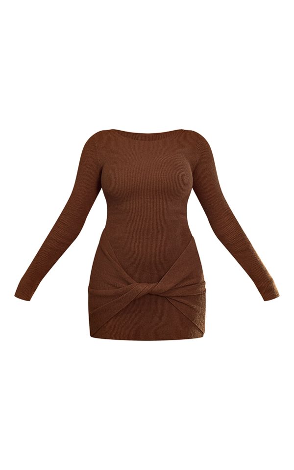 0a514f4fd2ef9ca2cd94ec64709fc5418d6418c3_CNL8267_5_plt_label_plus_dark_brown_knitted_twisted_long_sleeve_mini_dress