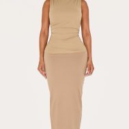 0ab76e2595dd16386900282dd5f054cdf1c16399_CNM0992_3_shape_khaki_built_in_bra_sculpt_boat_neck_ruched_side_top