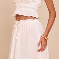 0b4f93aa53749b4e848c9aad44f82de67807edae_CNM3226_4_white_linen_blend_shirred_waist_maxi_skirt