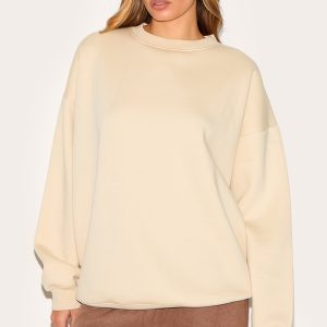 Stone Oversized Longline Sweatshirt