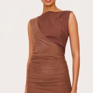 0bdccf5e6d020ee75b32b01798eef51c3b6b2efe_CNL7228_1_chocolate_woven_wrap_ruched_mini_dress