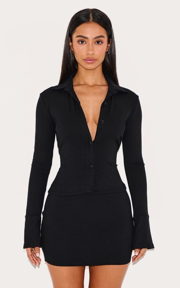 0c0d265554056d9dde19399da68a0ae3e207af01_CNL8390_4_petite_black_ribbed_high_waist_mini_skirt