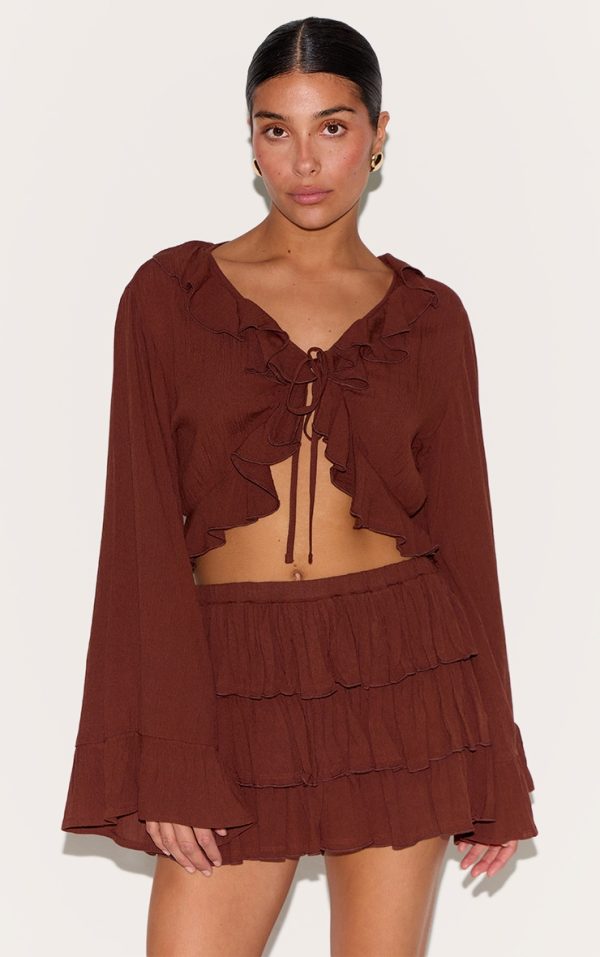 0cbcf9fdc9fe4db48c3e9ca5d7d3d642647377ad_CNM3969_4_petite_chocolate_cheesecloth_ruffle_mini_skort