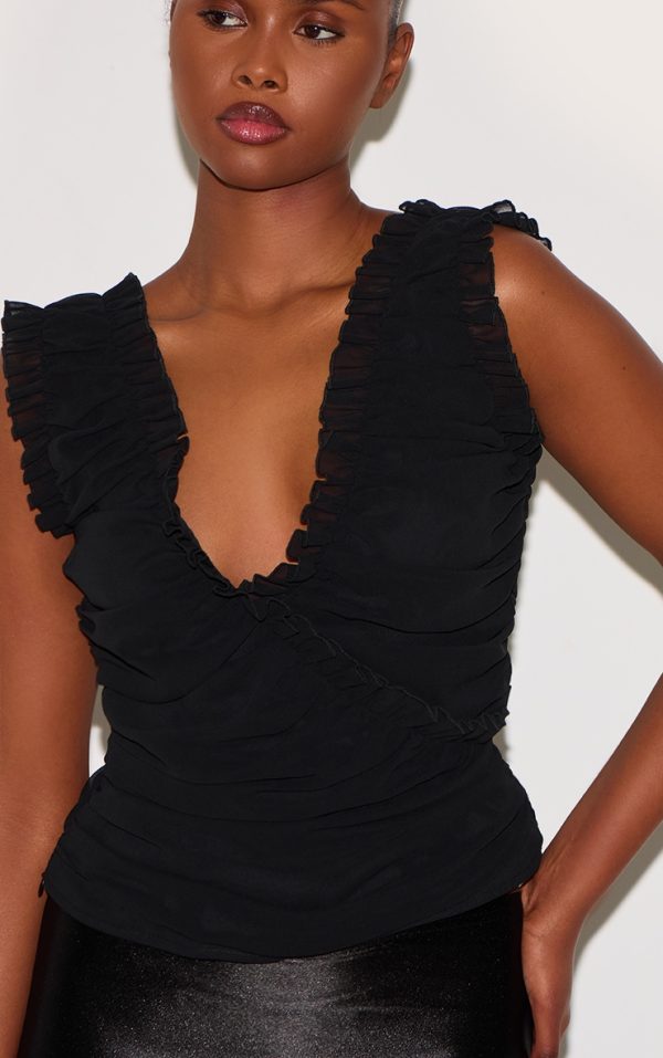 0d2df1d7eb7556204c14104b9ef42ddc136654c8_CNL9777_4_black_chiffon_ruffle_ruched_sleeveless_top