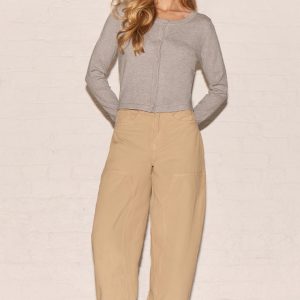 Sand Carpenter Seam Detail Jeans