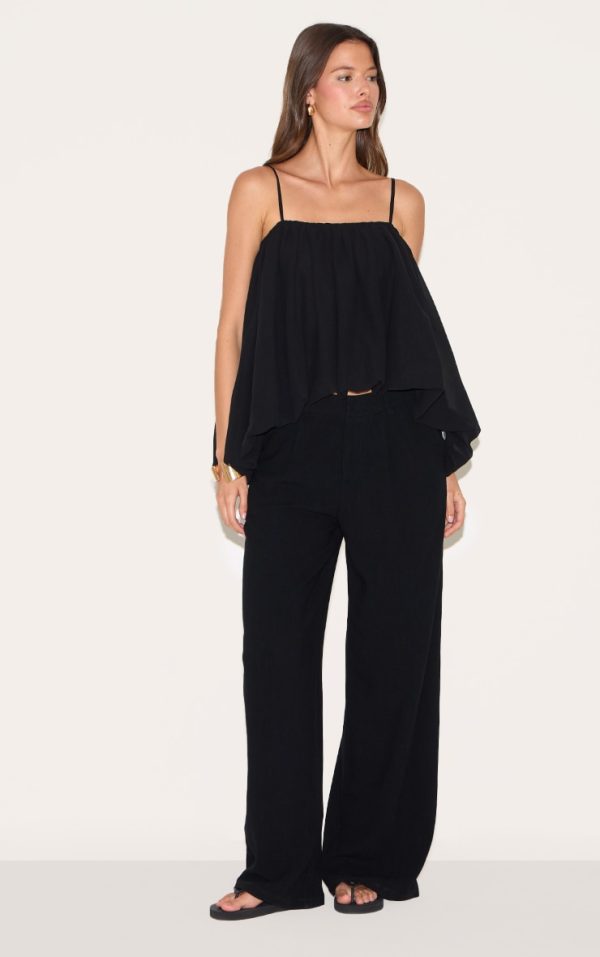 0e56a66c0f23ef5823911db956eae39d652c9ee5_CNM4146_3_black_puffball_chiffon_spaghetti_strap_cami
