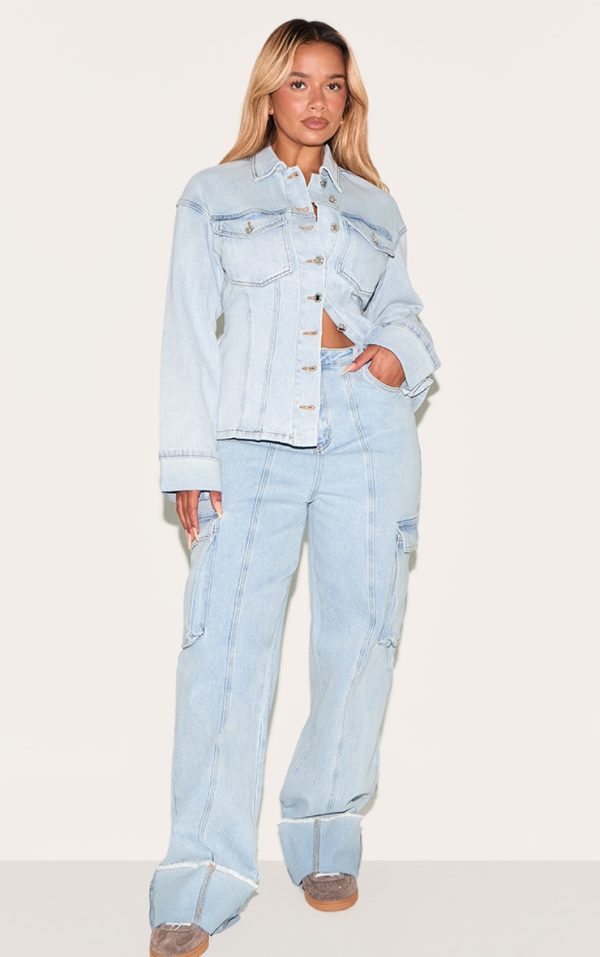 0ea842f0c3ab745c0810858c16d03bab14041a72_CNM0999_1_shape_light_blue_stretch_denim_highwaisted_turn_up_hem_cargo_jeans