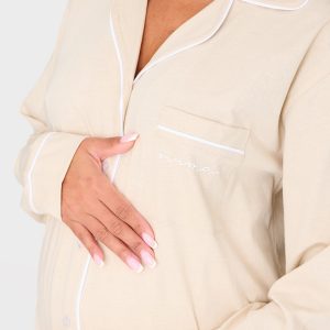 Maternity Sand Mama Long Sleeve Pj Top