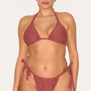Plus Rust Basic Triangle Bikini Top