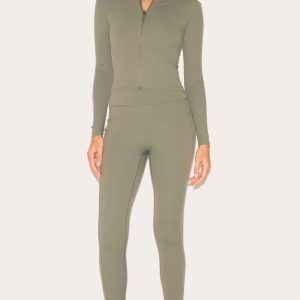 Olive Sculpt Side Pocket Gym Leggings