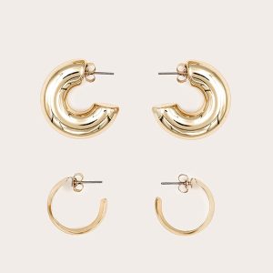Gold Chubby Hoop Multipack