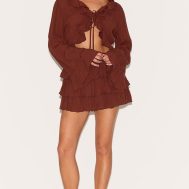 108f7995fb7b8b31c3951336212062234ffab9d7_CNM3968_3_petite_chocolate_cheesecloth_ruffle_tie_front_long_sleeve_top
