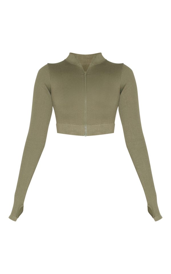 115acc1347060f196a860b7b885e197995cd16c5_CNF1051_5_olive_seamless_seam_detail_cropped_sports_jacket