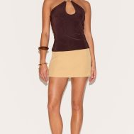 11f97ebb10c780021f576b627095a2d886258db4_CNM9018_3_petite_chocolate_double_layer_halterneck_trim_detail_top