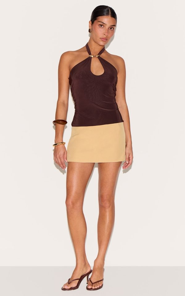 11f97ebb10c780021f576b627095a2d886258db4_CNM9018_3_petite_chocolate_double_layer_halterneck_trim_detail_top