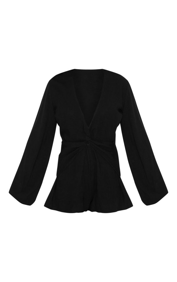12011c5a429f9048cbeee04e72f38814f275cc8c_CNM7961_5_black_long_sleeve_plunge_twist_detail_playsuit