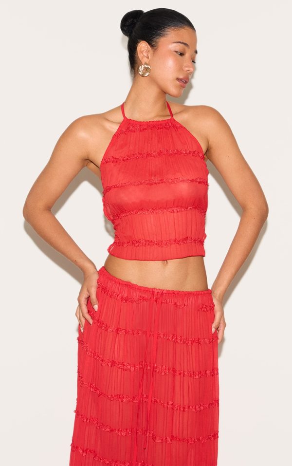 12493928e74cd514402a757cc598d7fa27883ba1_CNM7094_2_tomato_chiffon_ruched_frill_detail_halterneck_top