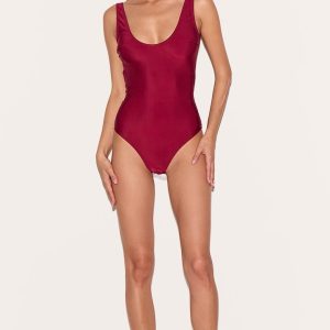 Berry Basic Scoop Swimsuit