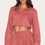 12d97a30986310b05b76541f8e8074cfd4bba852_CNM1731_1_rust_drawstring_puff_ball_skirt