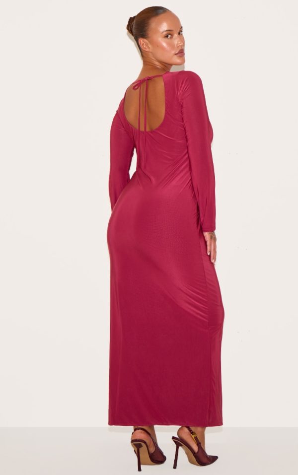 13701699707baa03da18c23200f27d2399074607_CNM3028_2_plus_wine_double_layer_slinky_flared_sleeve_midaxi_dress