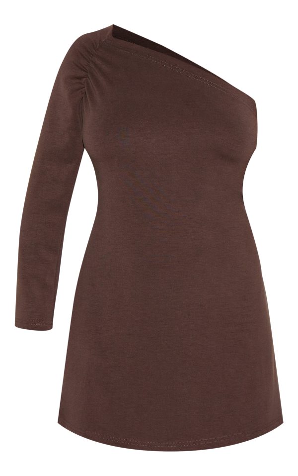 139828c69e73d96b4ba80839a13cf5e554e7e048_CNM2770_5_plus_chocolate_modal_one_shoulder_ruched_bodycon_mini_dress